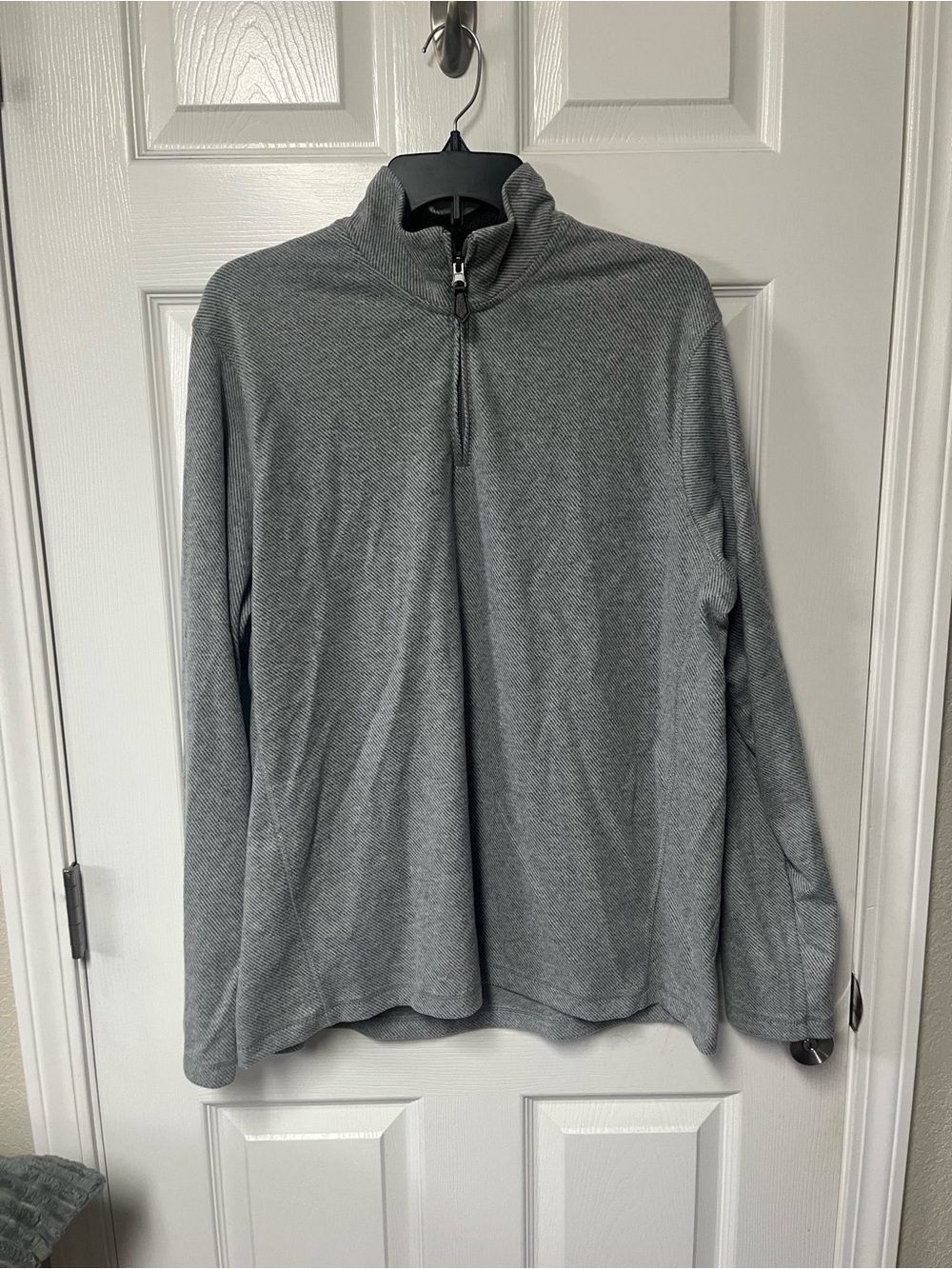 Chaps Gray Half-Zip Men's Sweater Pullover